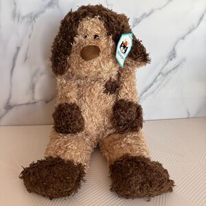 Retired Jellycat Bunglie Dylan Puppy Dog Beige Dark Brown Spotted Floppy 16" NWT
